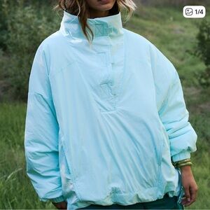 FP Movement Reflection Sky Blue Faye Puffer Pullover Jacket